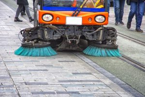 fleet of well maintained motorway sweepers